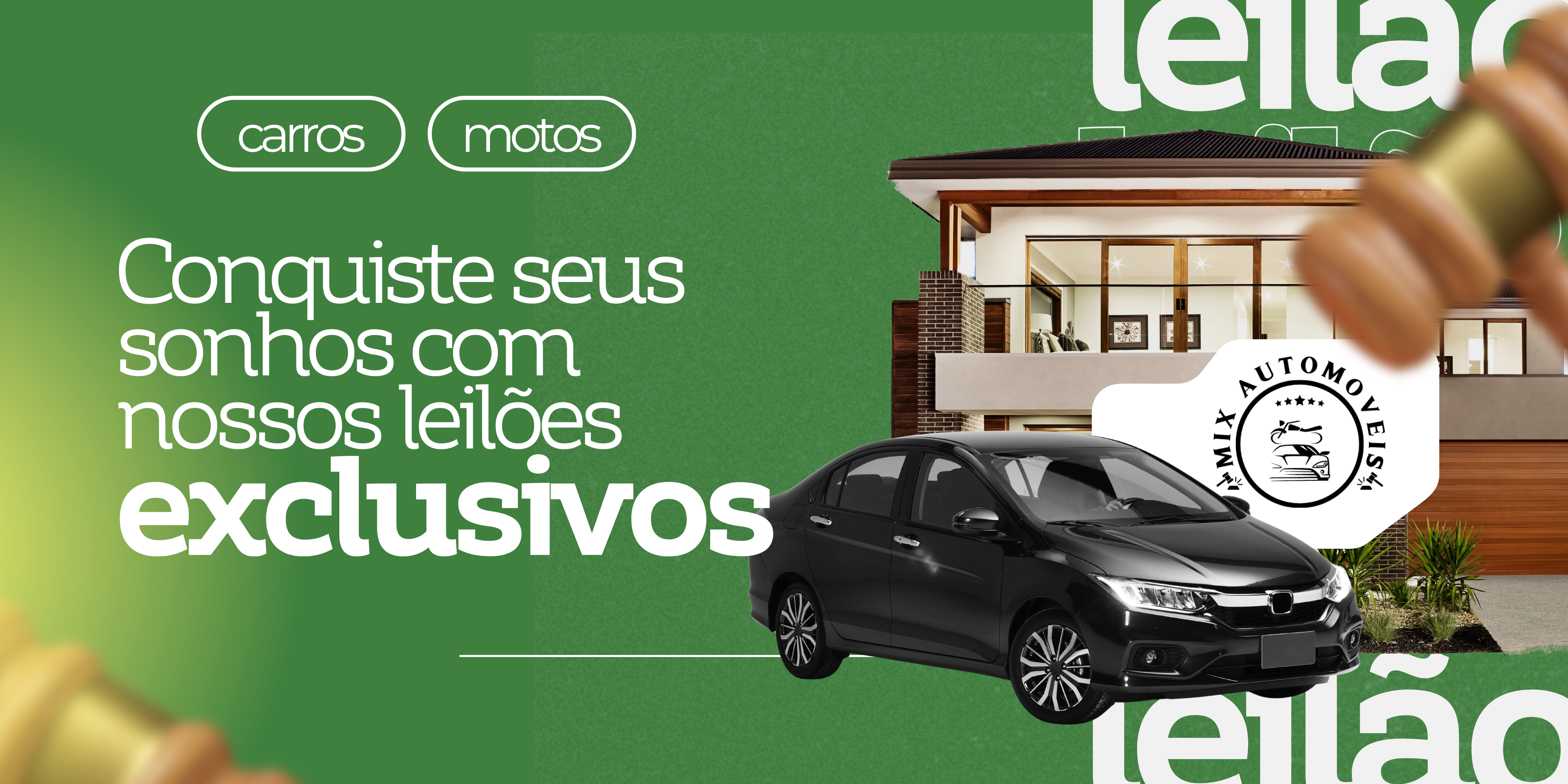 Banner Paisagem Conquiste Seus Sonhos Imóveis E Automóveis Empresa De Leilões Moderno Vermelho E Branco (2)